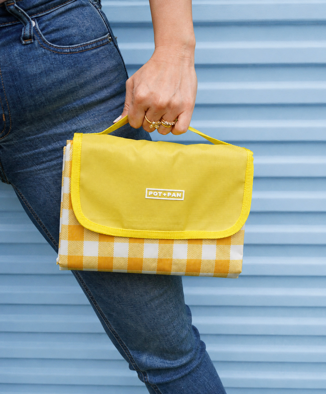 Pot + Pan XL Waterproof Picnic Blanket | Yellow Gingham