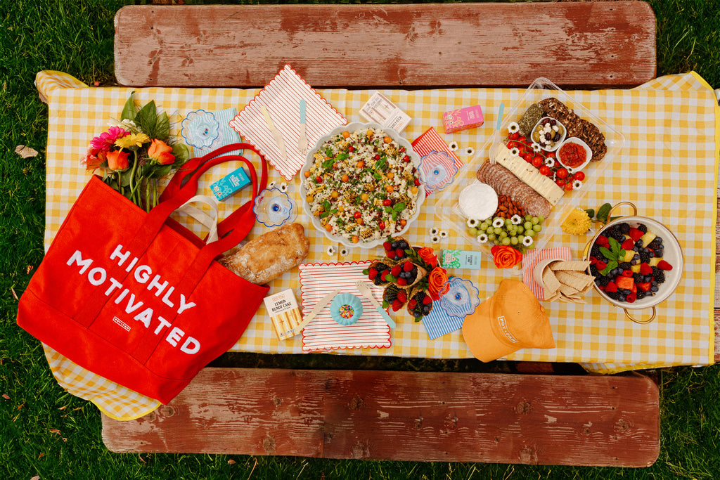 Pot + Pan XL Waterproof Picnic Blanket | Yellow Gingham